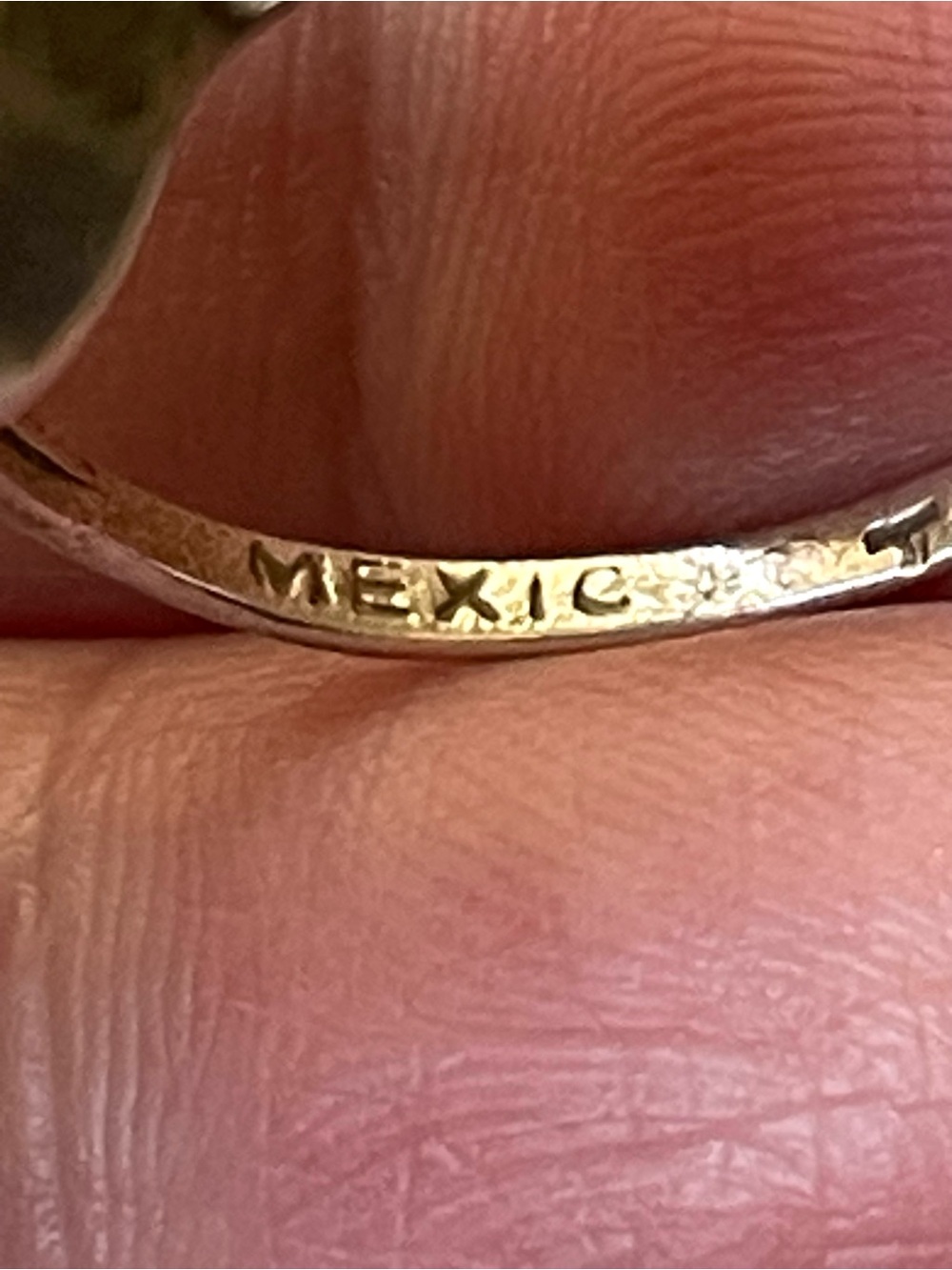 Vintage stamped 925 sterling silver Taxco Mexico yin yang ring sz 8.25 - Picture 9 of 13